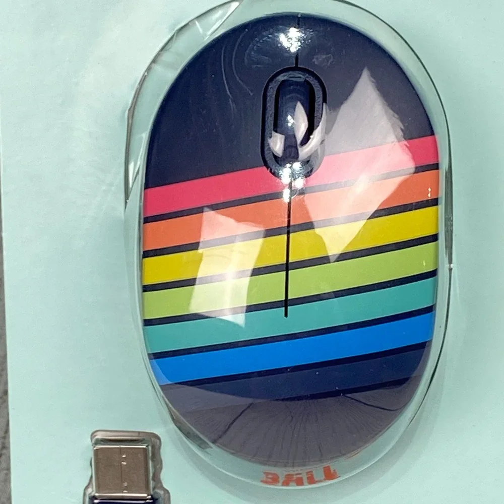 Surf Onn. Wireless Mouse Rainbow Stripe 5 Button - New in Box‎
